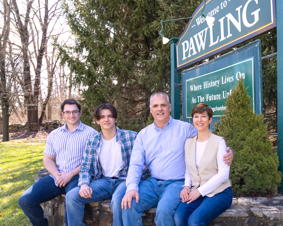 Marty Mygan and his family in Pawling, NY